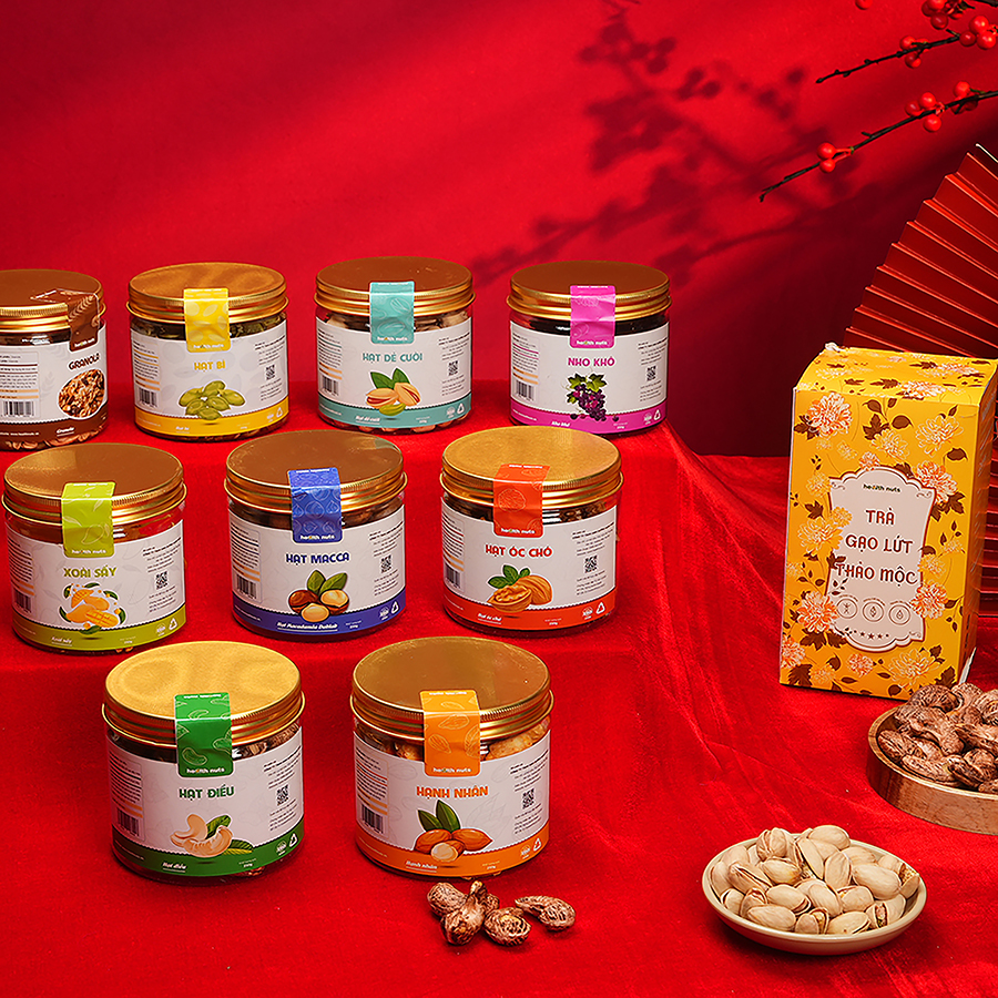 Hộp quà Nuts Gift - Lý Ngư Hóa Long 8 Vị Hạt dinh dưỡng