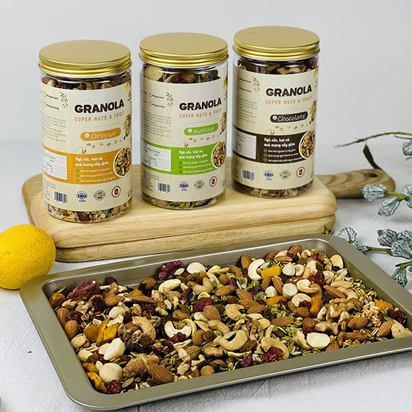 Ngũ cốc Granola siêu hạt, thêm Macca, bán chạy top 1 Shopee