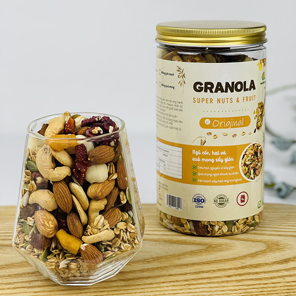 Ngũ cốc Granola siêu hạt, thêm Macca, bán chạy top 1 Shopee