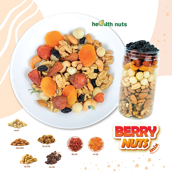 Hộp hạt và trái cây Nuts Fruit Mix 500g