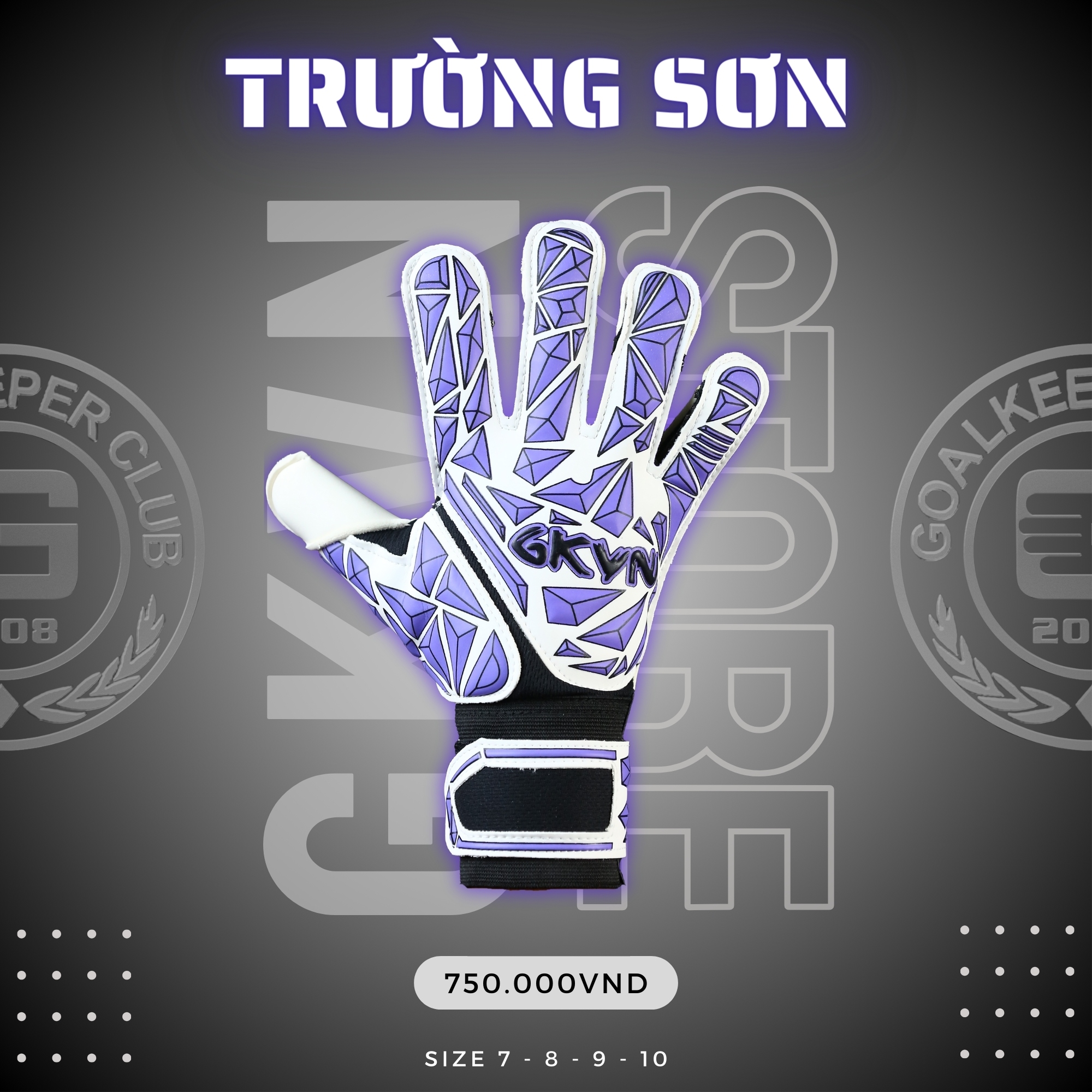 Găng tay thủ môn GKVN Trường Sơn - Tím