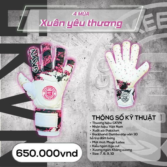 Găng Tay Thủ Môn GKVN 4 Mùa - Xuân Yêu Thương