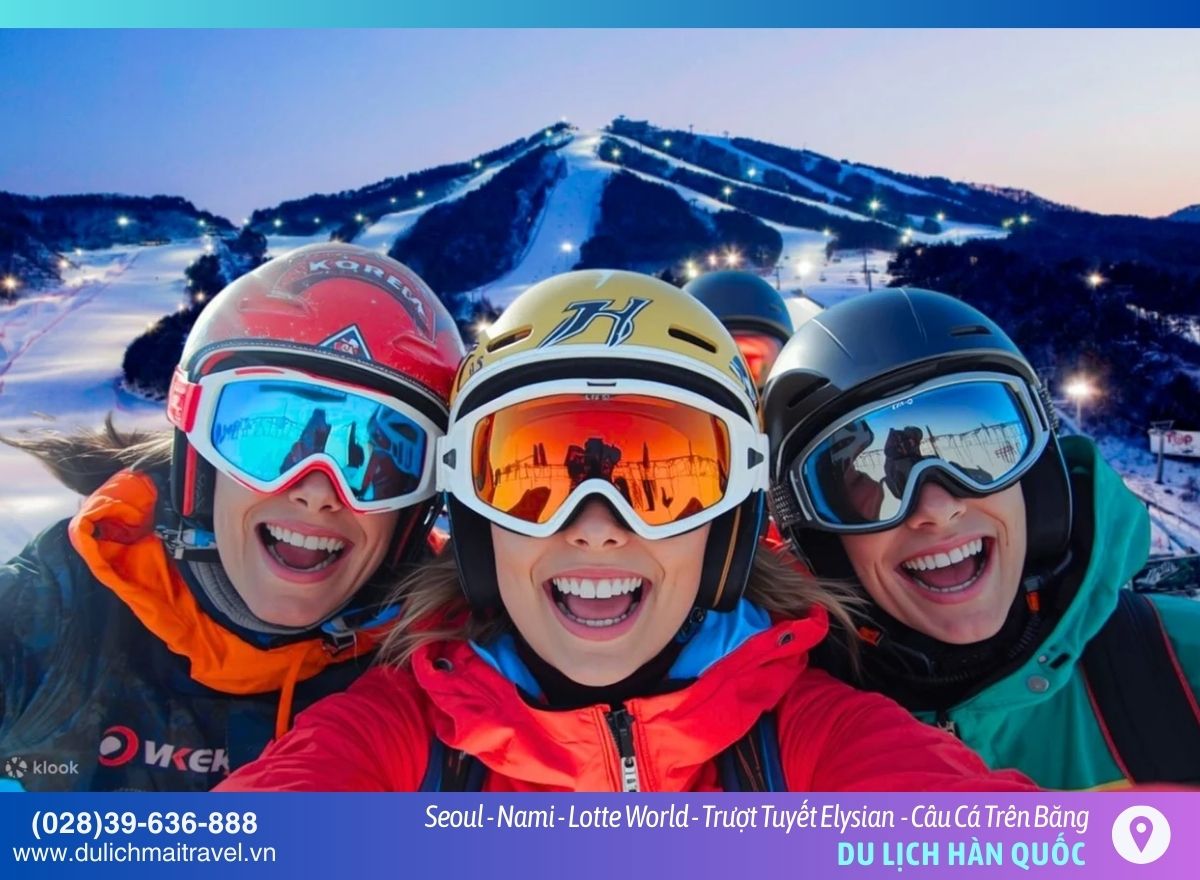 Tour Hàn Quốc M1 Tết 2026 • Seoul - Lễ Hội Câu Cá Trên Băng - Nami - Lotte World - Trượt Tuyết Elysian [6N5Đ]