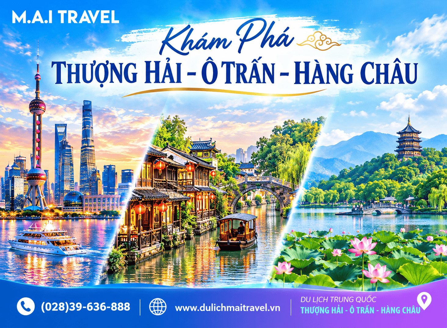 Tour Trung Quốc 6N5D •Thượng Hải - Hàng Châu - Ô Trấn - No Shop