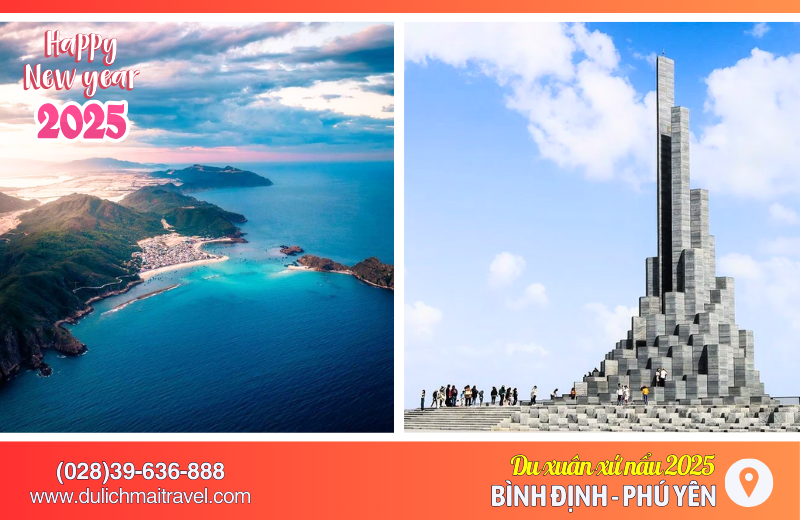 Tour Bình Định Phú Yên Tết 2025 • Quy Nhơn, Kỳ Co, Eo Gió, Tuy Hòa