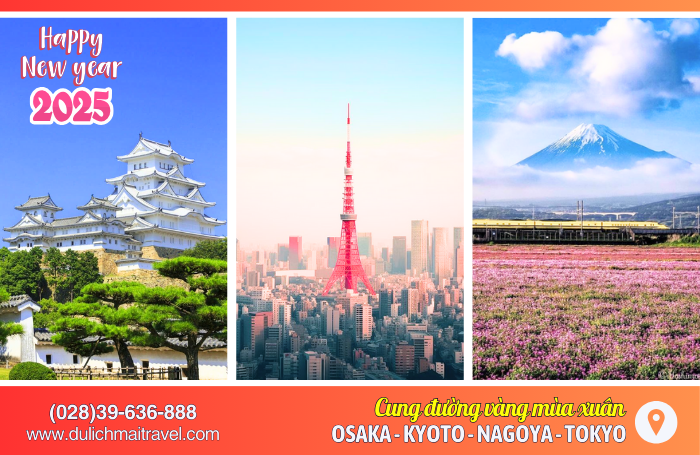 Tour Nhật Bản Tết 2025 • Tokyo | Oasaka | Kyoto | Nagoya