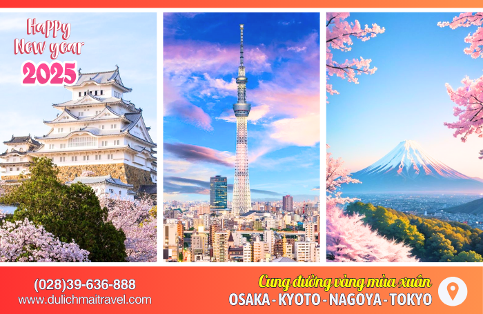 Tour Nhật Bản Mùng 2 Tết 2025 • Du Xuân Cung Đường Vàng 6N5D