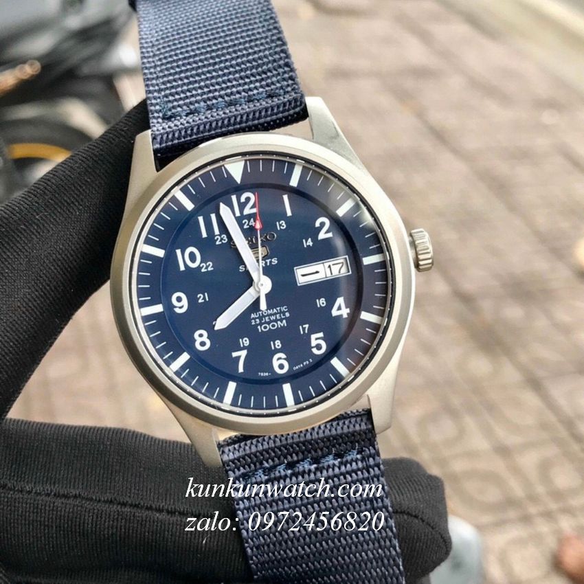 Đồng Hồ Nam Seiko 5 Sports Quân Đội Automatic Blue 42mm KUNKUN WATCH