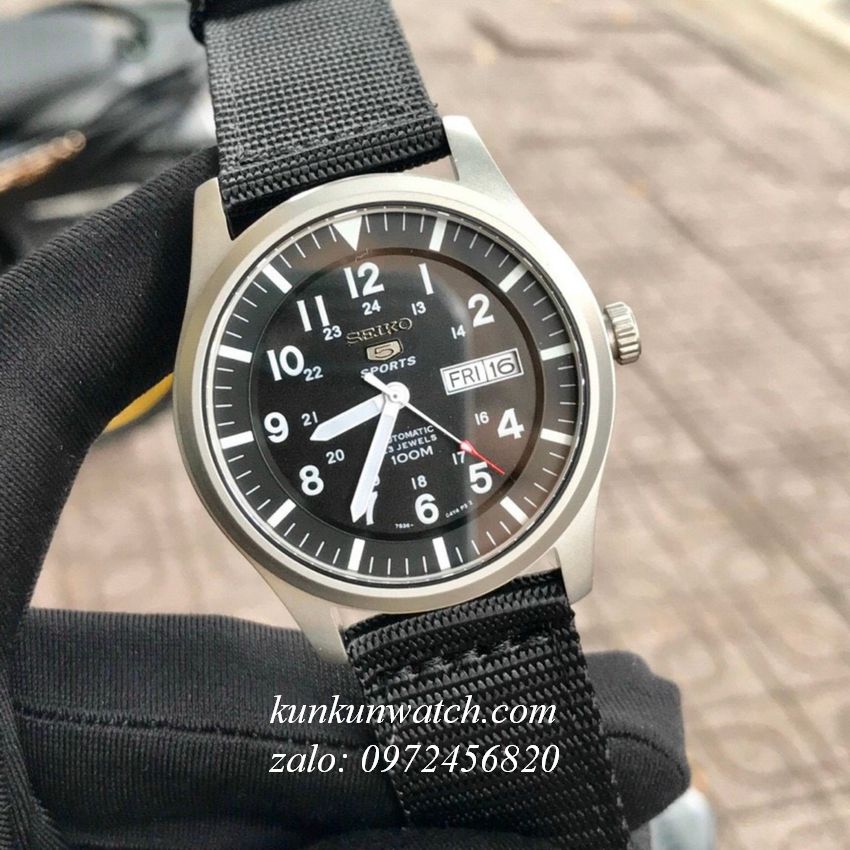 Đồng Hồ Nam Seiko 5 Sports Quân Đội Automatic Black 42mm KUNKUN WATCH