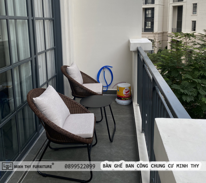 Bàn Ghế Ban Công Nhựa Giả Mây