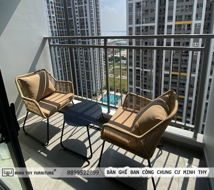 Bàn Ghế Ban Công Nhựa Giả Mây