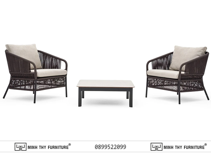 Bộ bàn ghế dây dù MT 2000 8 BÀN GHẾ BAN CÔNG DÂY DÙ MT2000