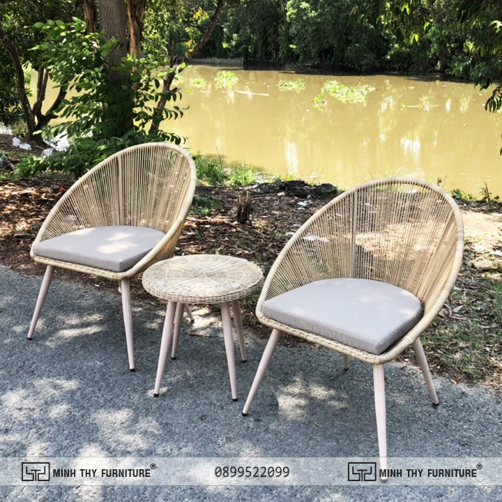 BÀN GHẾ NHỰA GIẢ MÂY MT2A266 5 BÀN GHẾ NHỰA GIẢ MÂY MT2A266