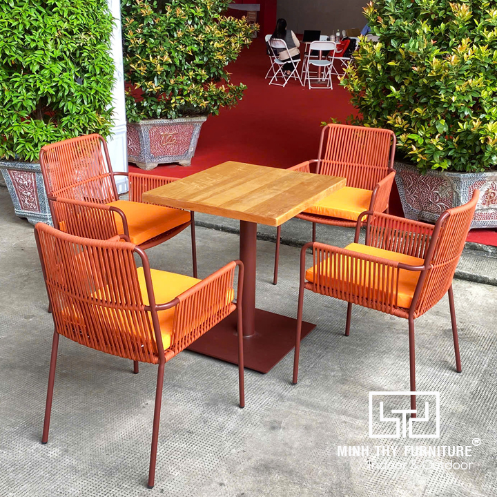 Bộ Bàn Ghế Café Đan Dây Dù MT2A228
