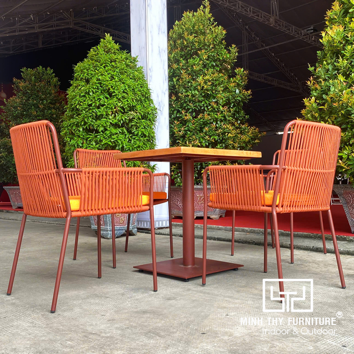 Bộ Bàn Ghế Café Đan Dây Dù MT2A228