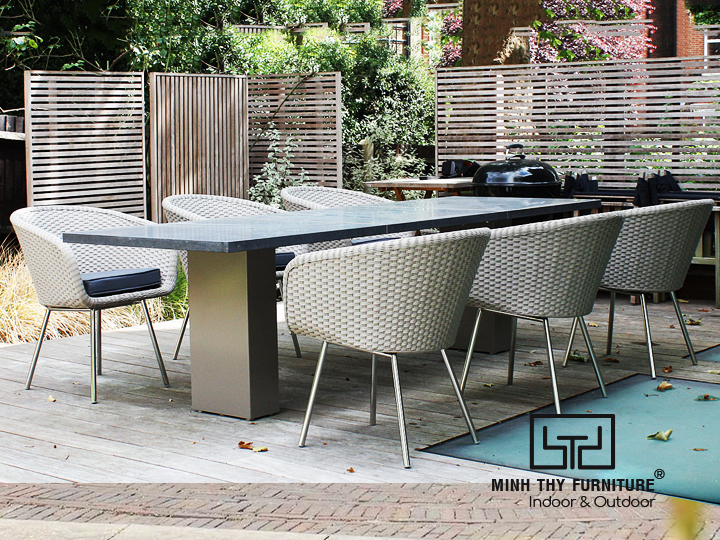 Các ứng dụng bàn ghế ăn nhựa giả mây 14 BÀN GHẾ NHỰA GIẢ MÂY MT2A236