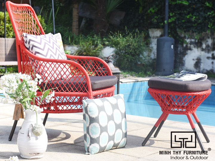 Những mẫu bàn ghế ban công mà bạn không thể bỏ qua. 12 BÀN GHẾ NHỰA GIẢ MÂY MT2A251