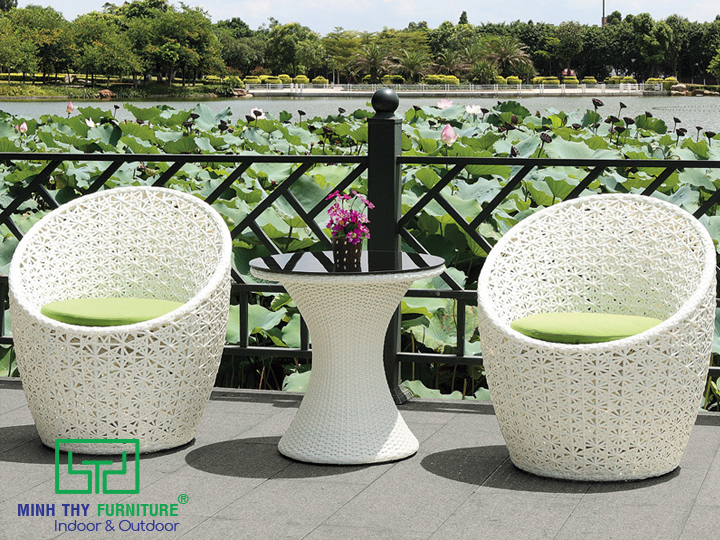 Bàn Ghế Nhựa Giả Mây MT269