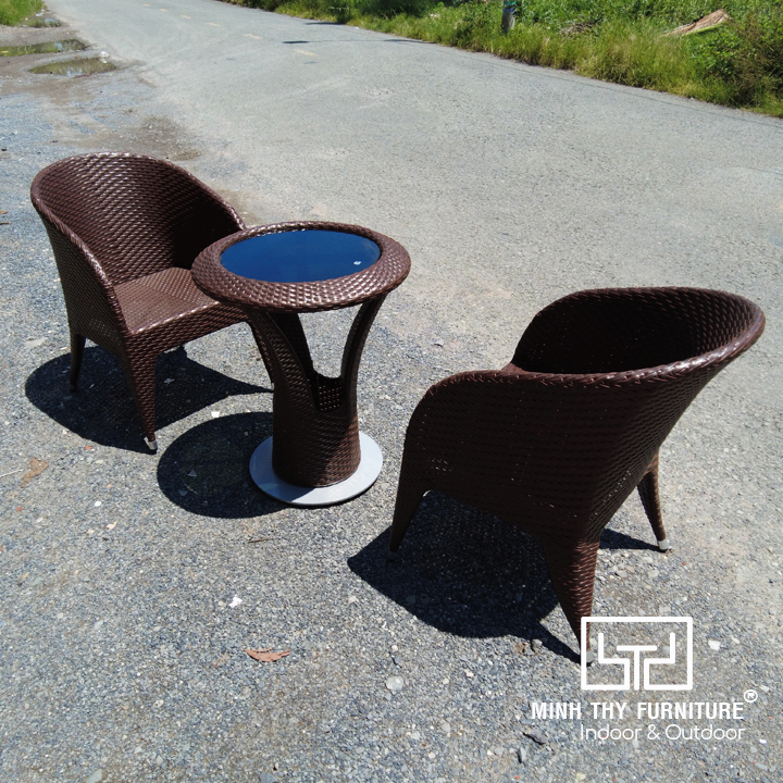 Bàn Ghế Nhựa Giả Mây MT282