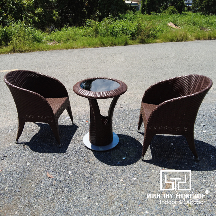 Bàn Ghế Nhựa Giả Mây MT282