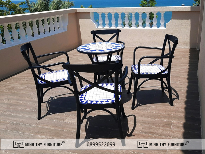 Các ứng dụng bàn ghế ăn nhựa giả mây 6 BÀN GHẾ SẮT NGOÀI TRỜI MT3009