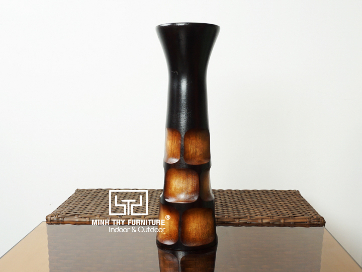 Bình Cắm Hoa Bằng Gỗ Cao 14 cm