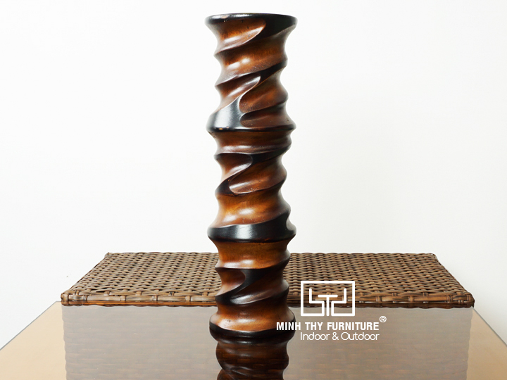 Bình Cắm Hoa Bằng Gỗ Cao 14 cm