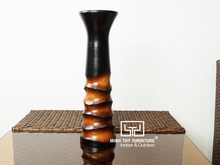 Bình Cắm Hoa Bằng Gỗ Cao 14 cm