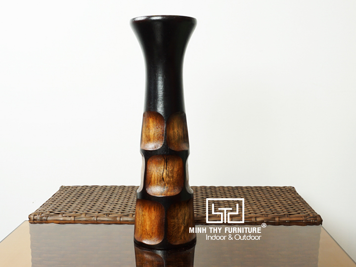 Bình Cắm Hoa Bằng Gỗ Cao 14 cm