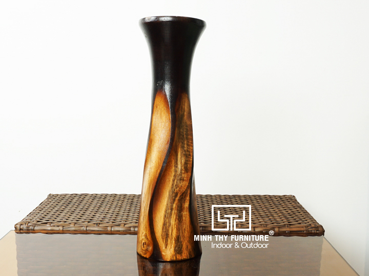 Bình Cắm Hoa Bằng Gỗ Cao 14 cm