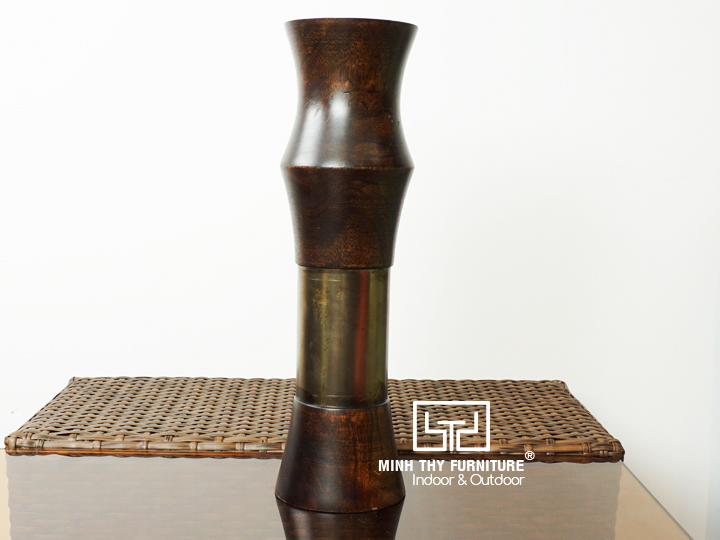 Bình Cắm Hoa Bằng Gỗ Cao 14 cm
