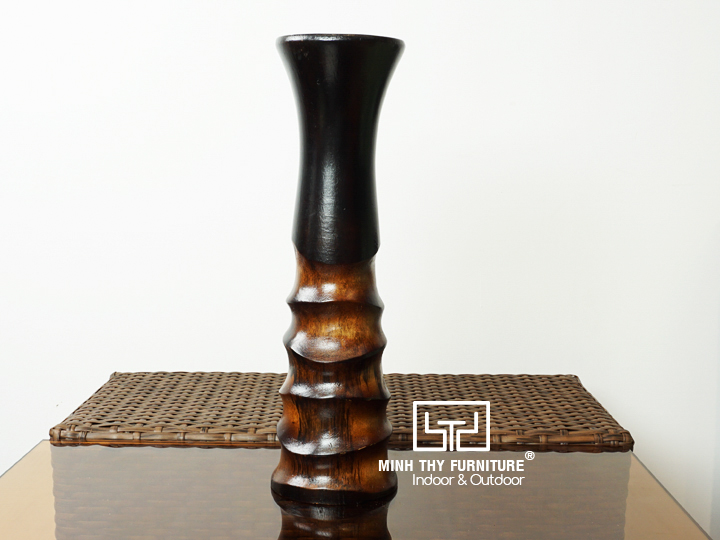 Bình Cắm Hoa Bằng Gỗ Cao 14 cm