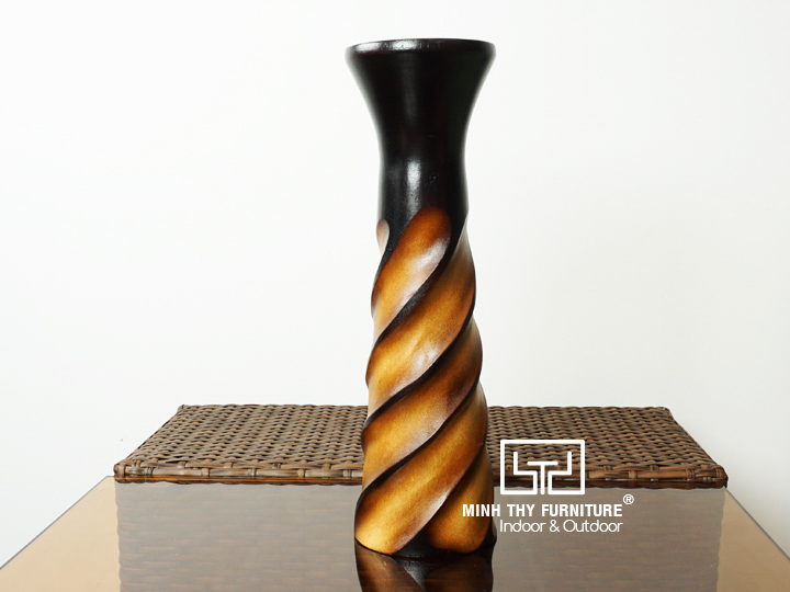 Bình Cắm Hoa Bằng Gỗ Cao 14 cm