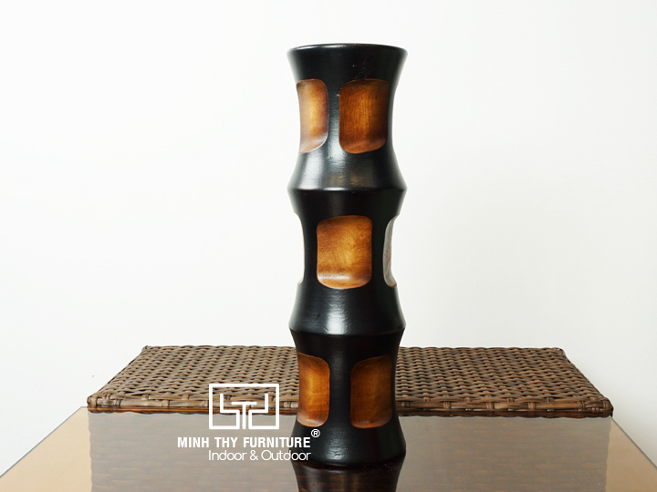 Bình Cắm Hoa Bằng Gỗ Cao 14 cm