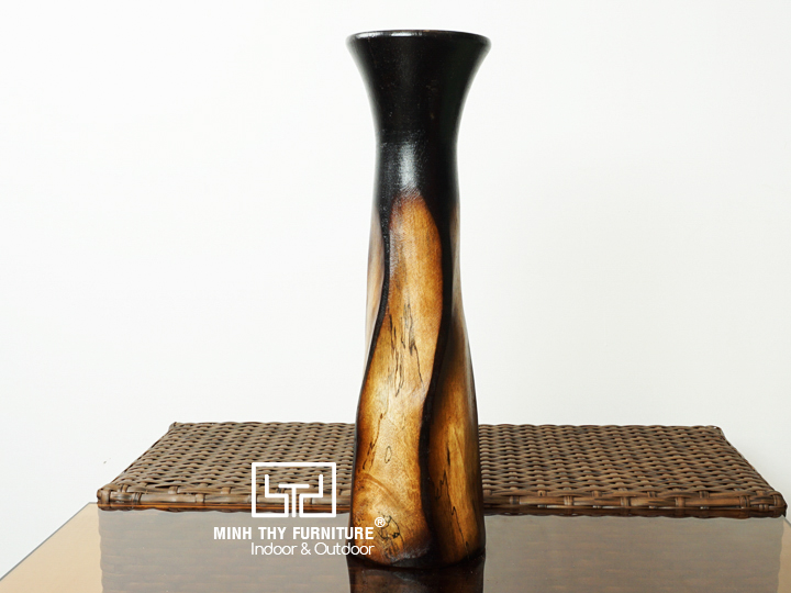 Bình Cắm Hoa Bằng Gỗ Cao 14 cm