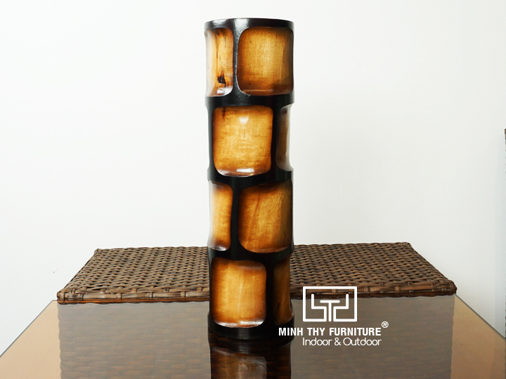 Bình Cắm Hoa Bằng Gỗ Cao 14 cm