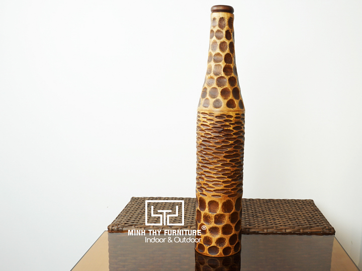 Bình Cắm Hoa Bằng Gỗ Cao 20 cm