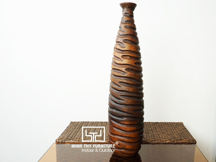 Bình Cắm Hoa Bằng Gỗ Cao 20 cm
