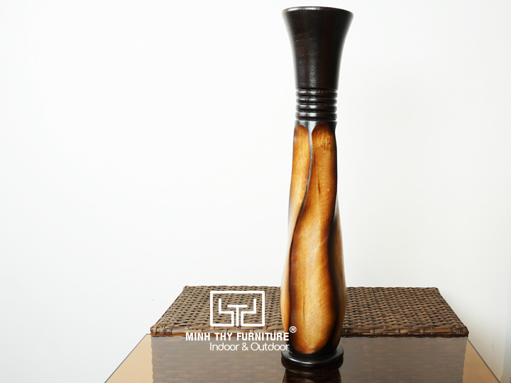 Bình Cắm Hoa Bằng Gỗ Cao 20 cm