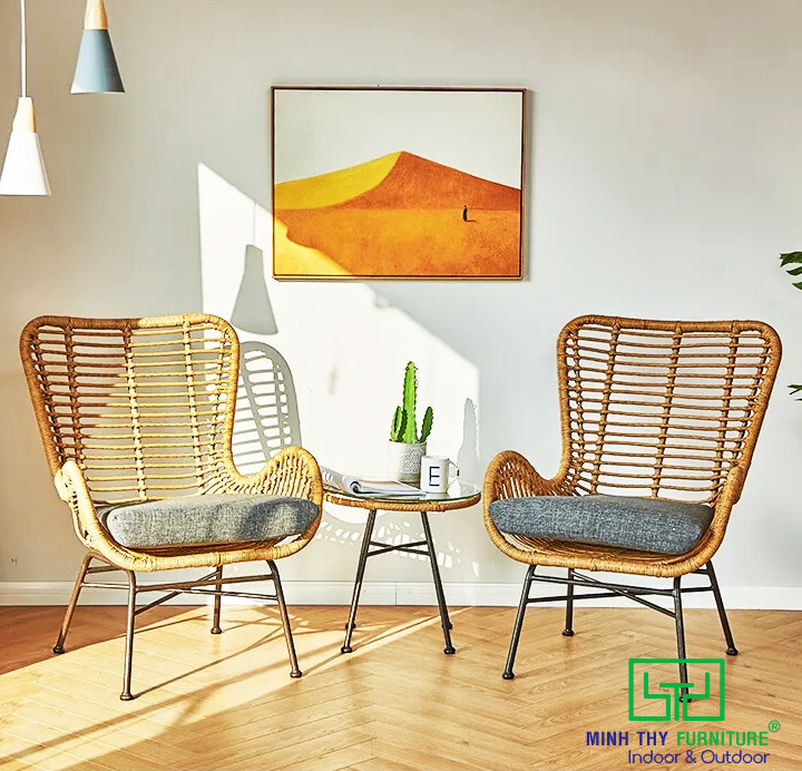 Bàn Ghế Ban Công Nhựa Giả Mây MT2058
