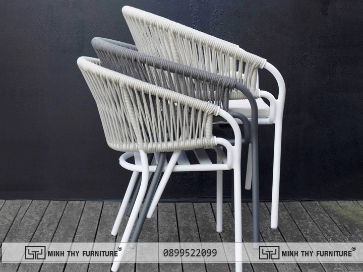 Bộ bàn ghế dây dù ngoài trời MT 2012 7 BỘ BÀN GHẾ ĐAN DÂY DÙ MT2012