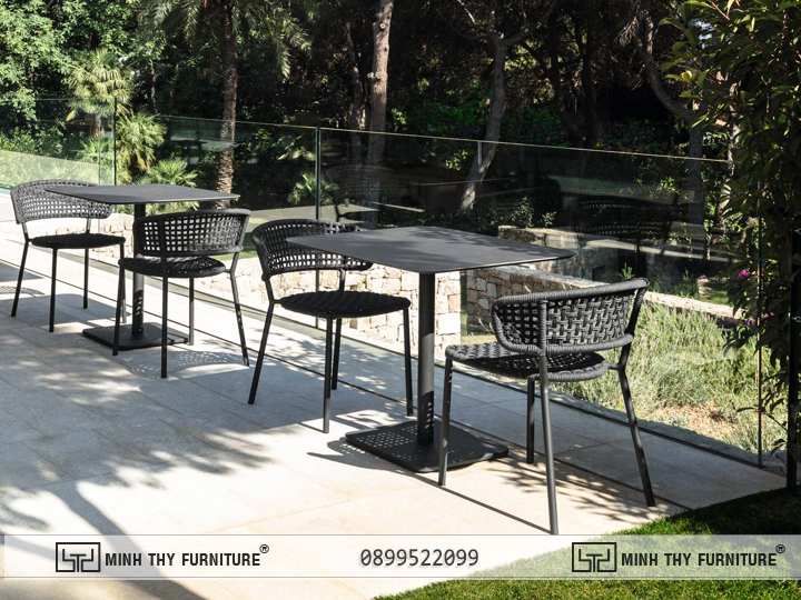Những mẫu bàn ghế cafe làm đẹp không gian quán 13 BỘ BÀN GHẾ NGOÀI TRỜI GIẢ MÂY MT2011