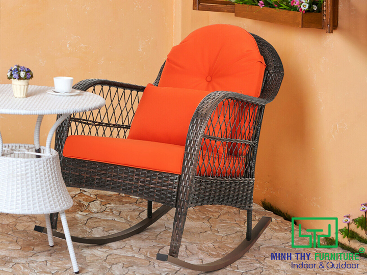 Ghế ban công MT 2042 - Ghế bập bênh mây nhựa 5 Ghế ban công MT 2042