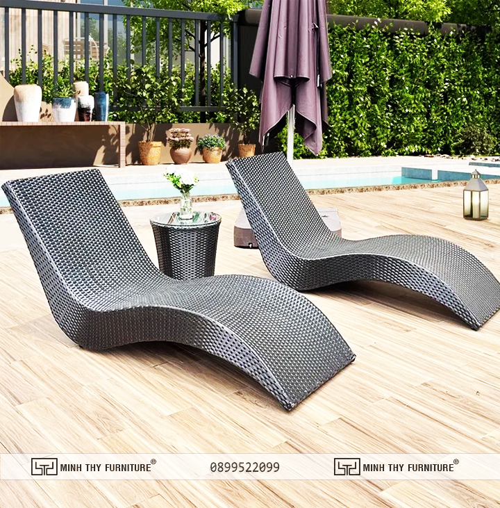 Ghế Bể Bơi Ngoài Trời Giả Mây Hình Chữ S