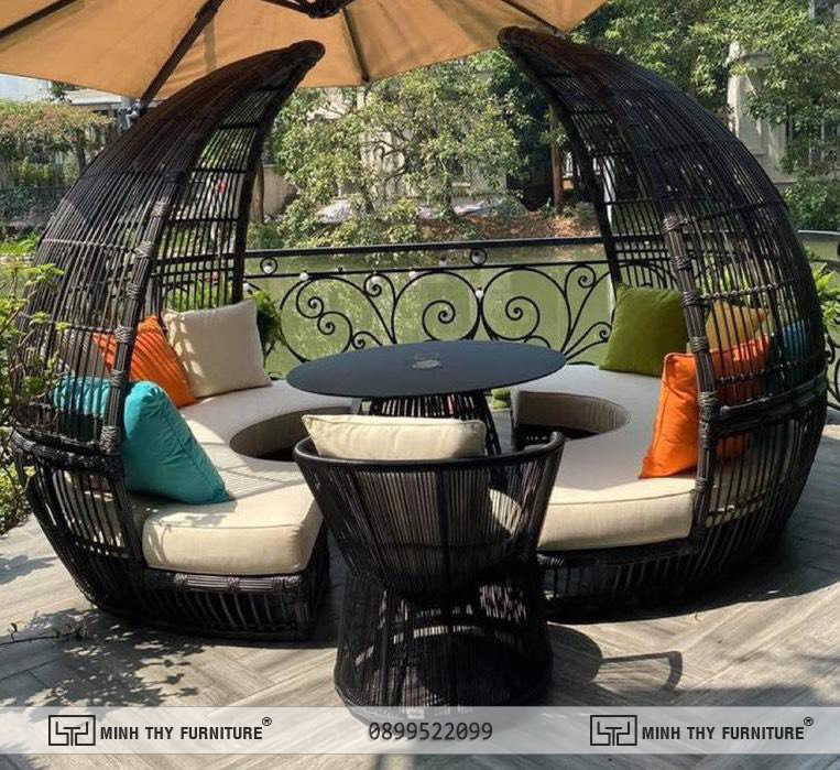 Bộ sưu tập những mẫu sofa mây nhựa bigsize của Minh Thy 8 Ghế Hồ Bơi Ngoài Trời Nhựa Giả Mây MT4A66