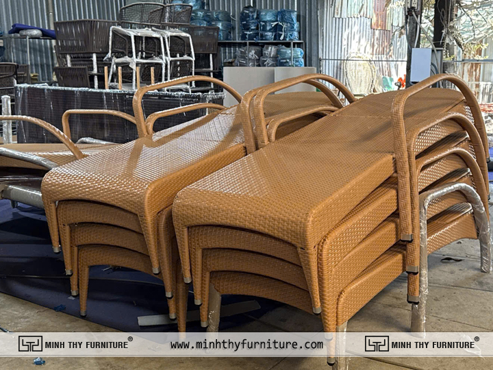 Ghế hồ bơi nhựa giả mây Tại xưởng Nội Thất Minh Thy