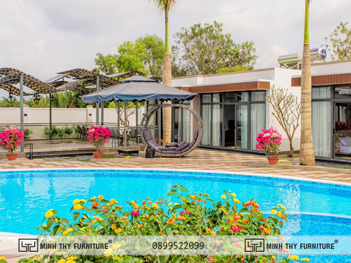 Những mẫu ngoại thất mây nhựa được nhiều dự án lựa chọn 3 ghe ho boi nhua gia may thuy truc villa 2