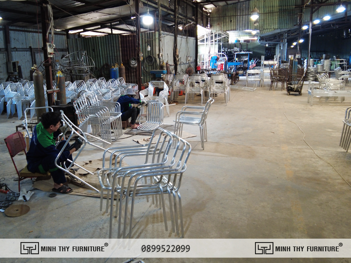 Ghế  cafe Khung nhôm