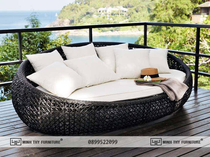 Những mẫu bàn ghế ban công mà bạn không thể bỏ qua. 6 Ghế Nằm Bể Bơi Nhựa Giả Mây MT4A71