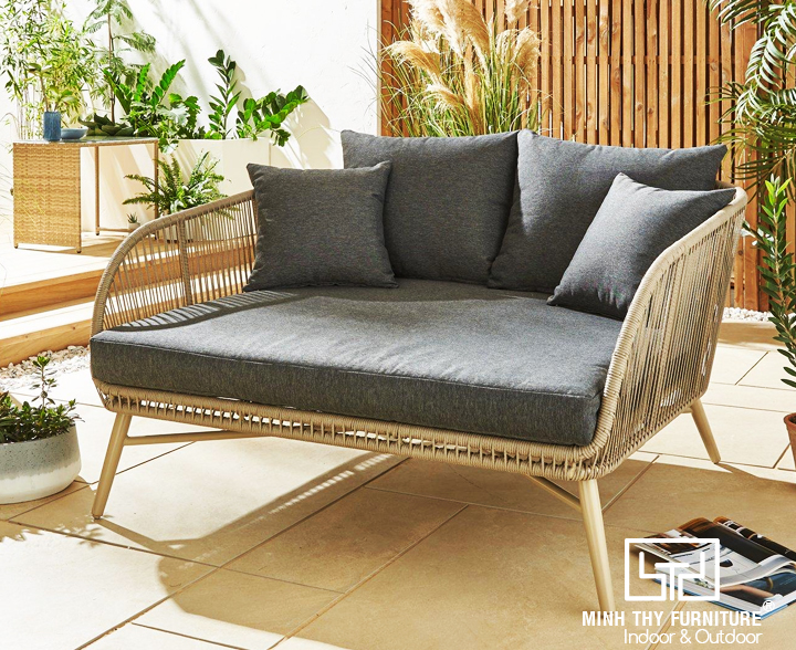Ghế Nằm Hồ Bơi  nhựa giả mây